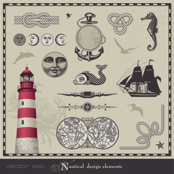 nautical theme graphics vector 2