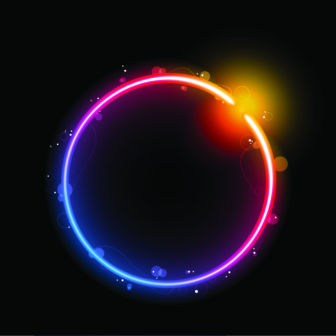 solar system background dark sparkling colorful round light