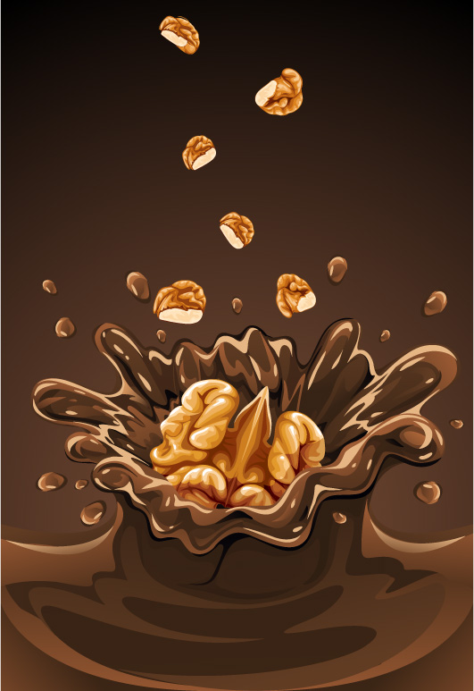 5 fruit and milk moment vector fall