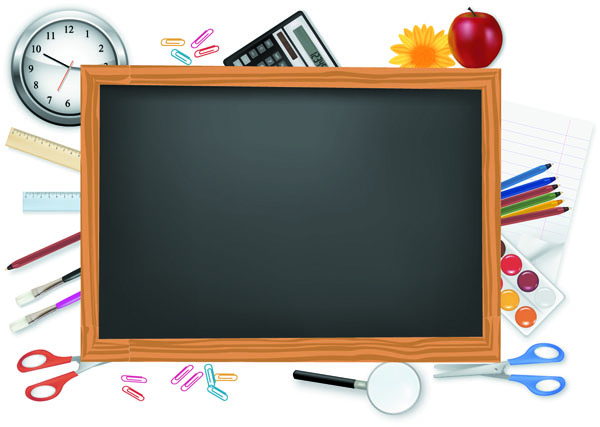 education background blackboard learning tools elements decor