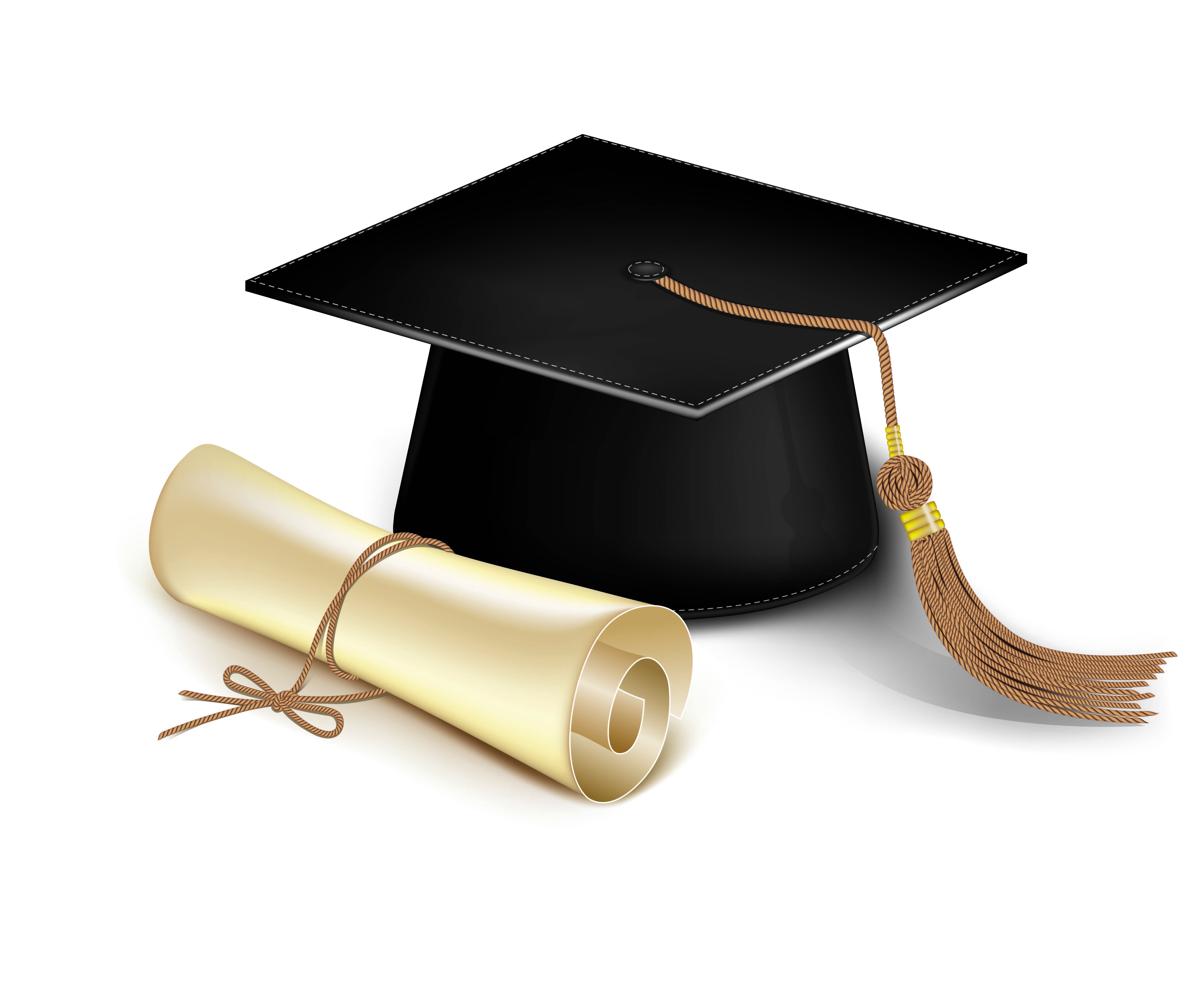 graduation background modern 3d cap diploma sketch