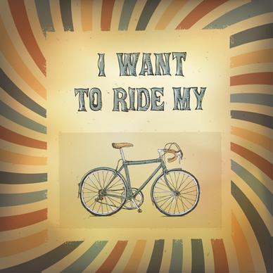 vintage bicycle poster vectors