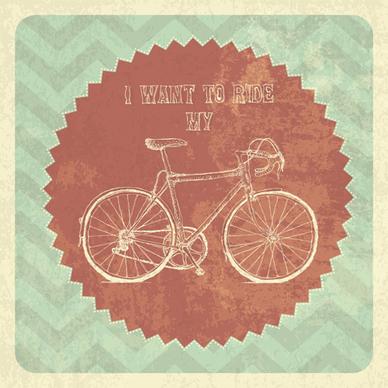 vintage bicycle poster vectors