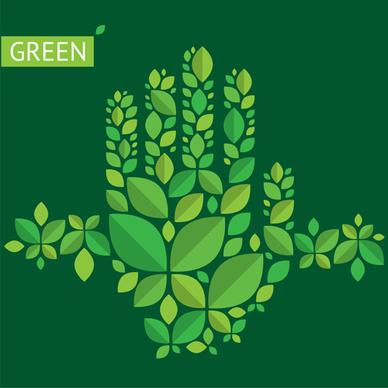 green ecology template background vectors