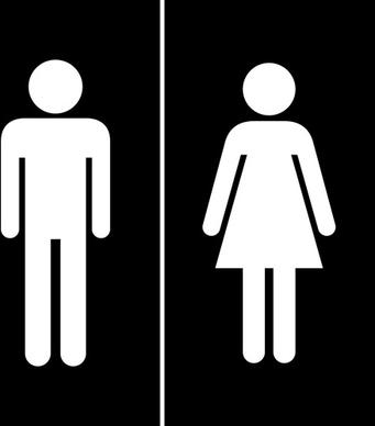 vector toilet sign man and woman design