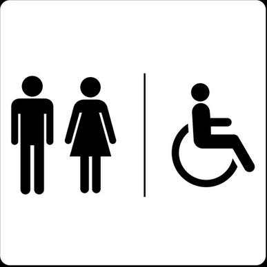 vector toilet sign man and woman design