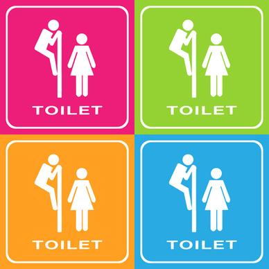 vector toilet sign man and woman design