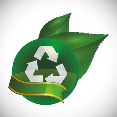 eco recycle design background vector