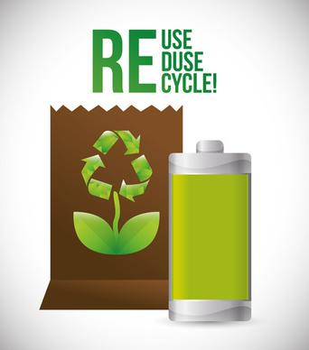 eco recycle design background vector