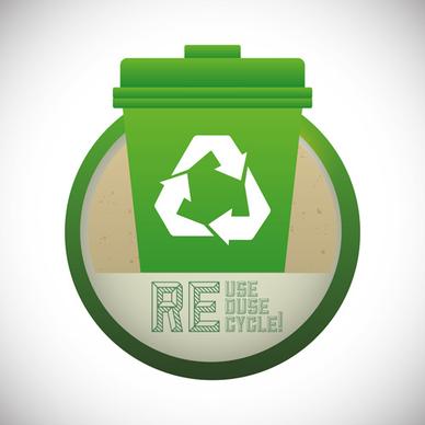 eco recycle design background vector