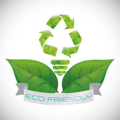 eco recycle design background vector