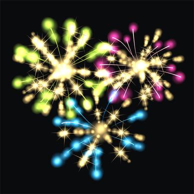 fireworks christmas art background vector