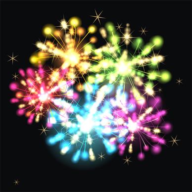 fireworks christmas art background vector