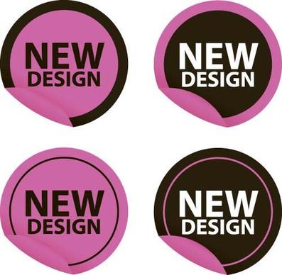 new design stickers vectors