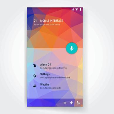 vector mobile interface template