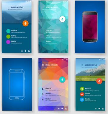 vector mobile interface template