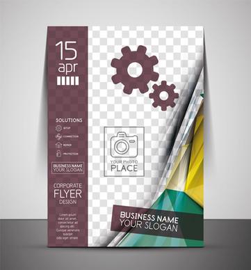 company flyer template modern vector