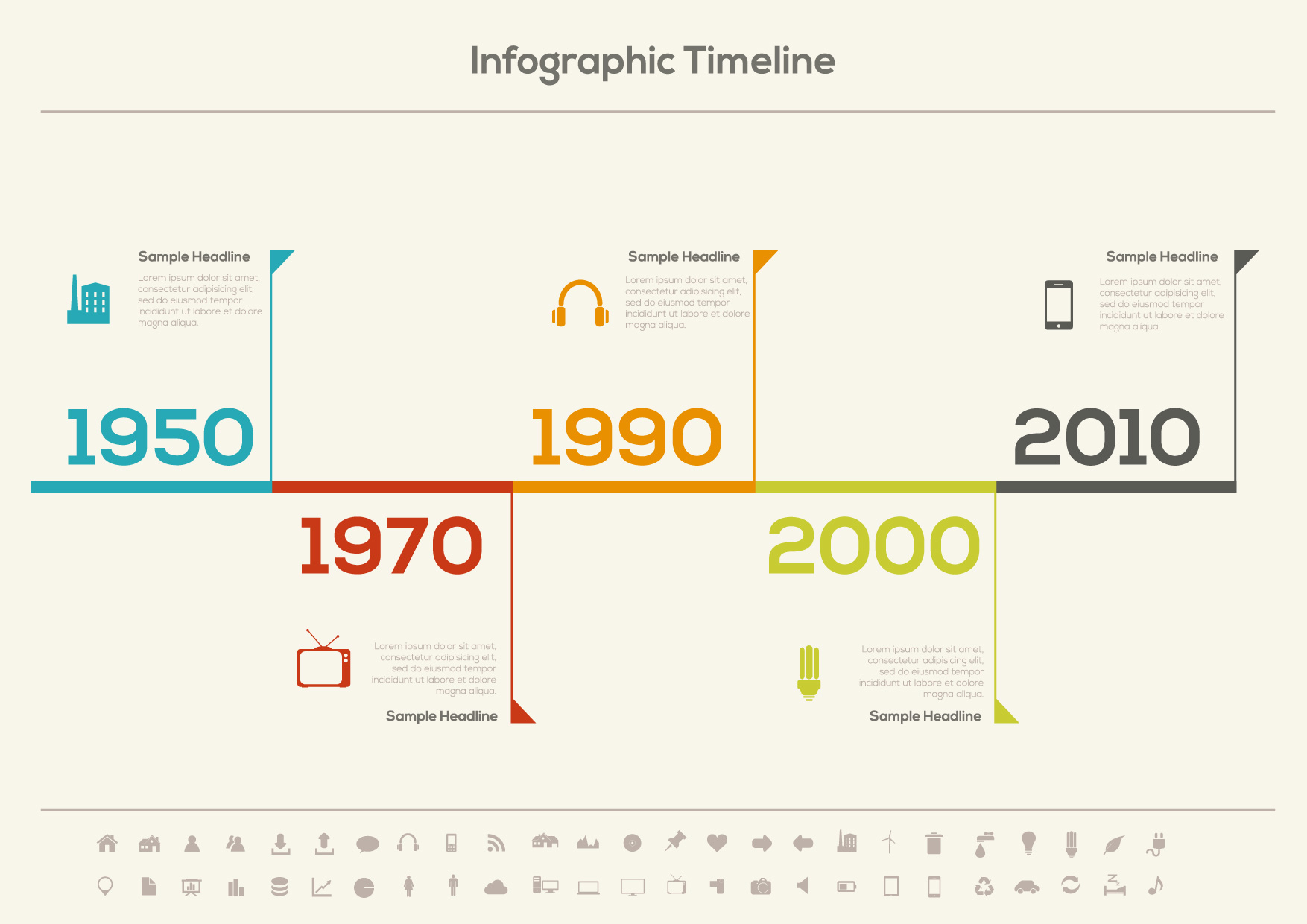 infographic timeline vector template