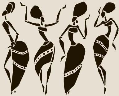 african woman design vectors