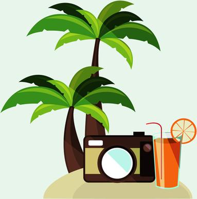 world travel design elements vector illustration