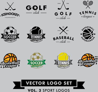 vector sport logos design set