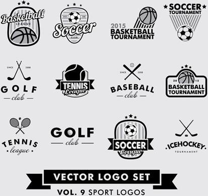 vector sport logos design set