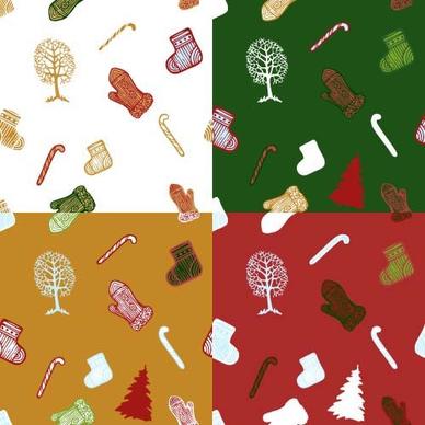 christmas baubles vector seamless pattern