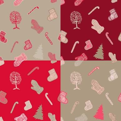 christmas baubles vector seamless pattern