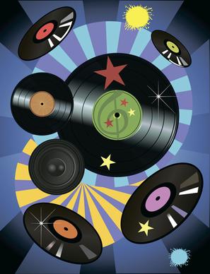 music record art background vector