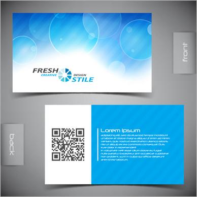 modern business cards front and back template vector