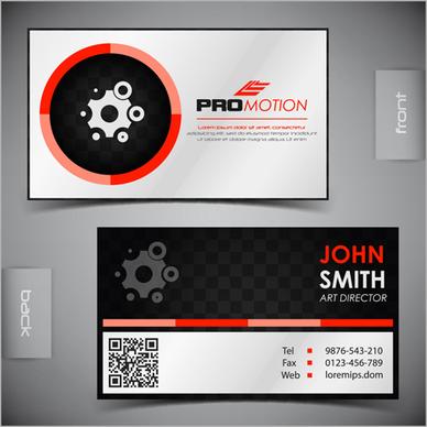 modern business cards front and back template vector