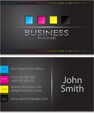 modern business cards front and back template vector