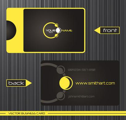 modern business cards front and back template vector