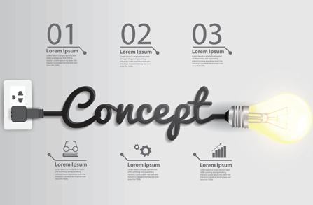 bulb infographic creative template vector