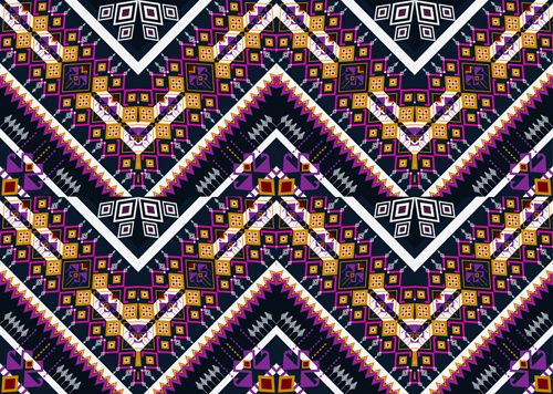 seamless ethnic pattern design vector