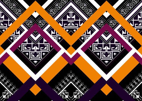 seamless ethnic pattern design vector