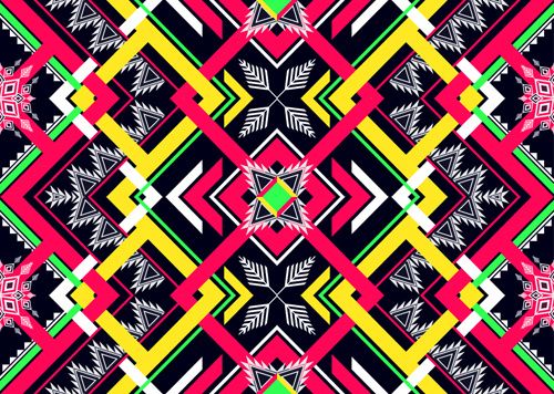 seamless ethnic pattern design vector