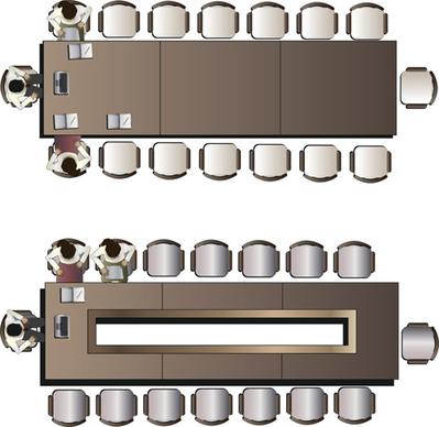 flat office meeting template vector design