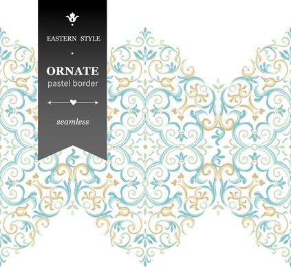 ornate pastel border seamless vector