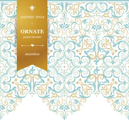 ornate pastel border seamless vector