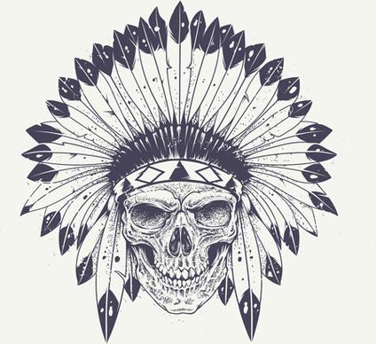 skull t shirt prints vector