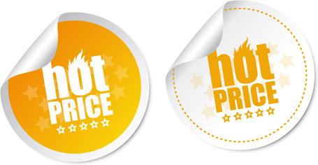 vector hot price stickers design