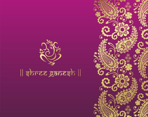 royal ornaments floral luxury background vector