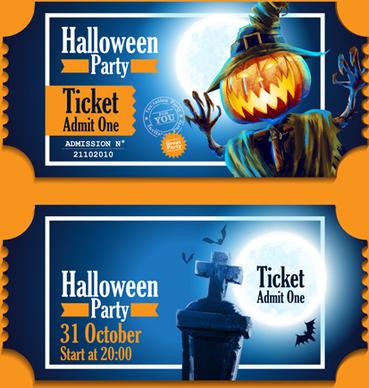 halloween party ticket vector