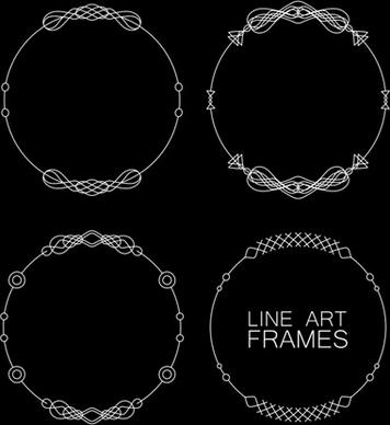 line art frames design vector