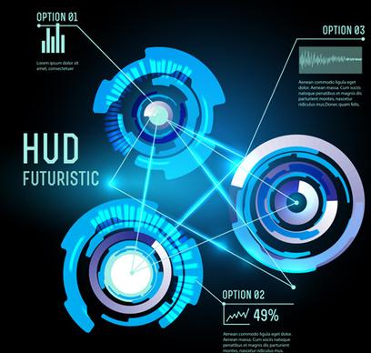 concept futuristic interfaces template background vector