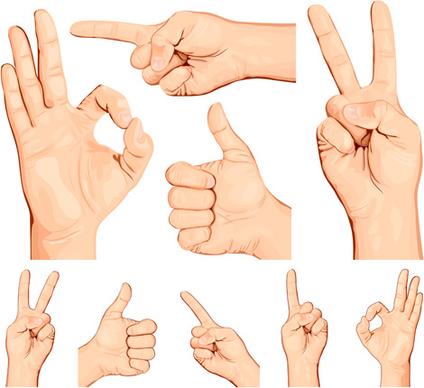 man hand gestures vector design