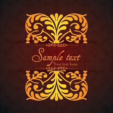 vintage ornamental floral with background vector