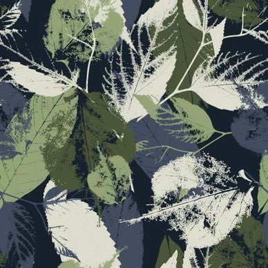 leaves grunge pattern seamless vectors