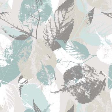 leaves grunge pattern seamless vectors